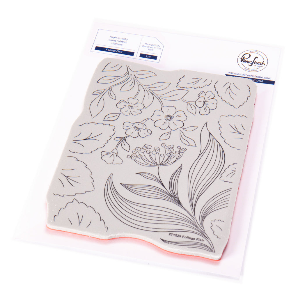 Pinkfresh Studio -  Foliage Flair cling stamp