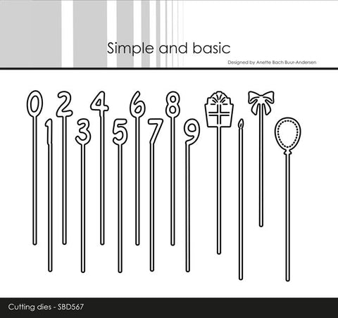 Simple and Basic die "Numbers on a stick"