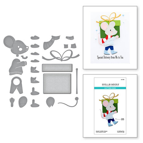 Spellbinders - Dancin' & Giftin' Mouse Etched Dies
