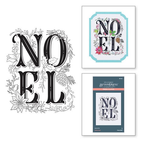 Spellbinders -BetterPress -  Festive Noel Press Plate