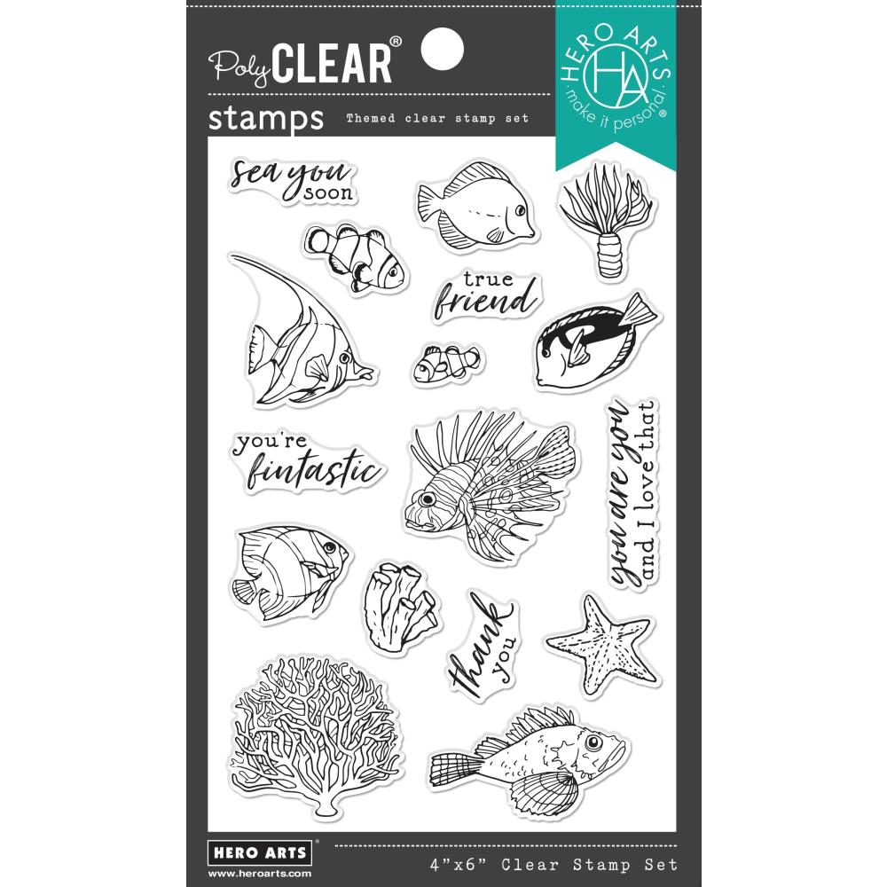 Hero Arts Clear Stamps 4"X6" - Tropical Fishes Hero Arts Clear Stamps 4"X6" - Tropical Fishes