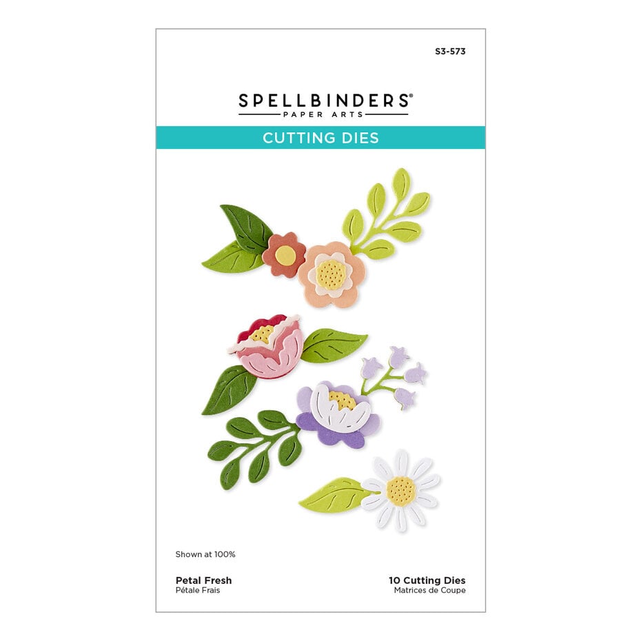 Spellbinders - Shiny New Day Etched Dies Petal Fresh by Spellbinders