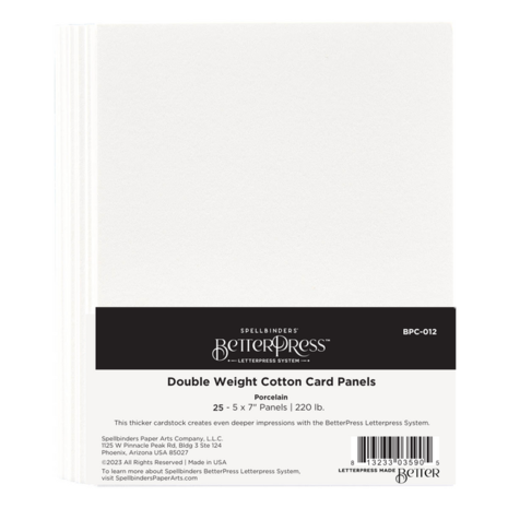 Spellbinders - BetterPress Double Weight Card Panels 5x7 Inch Porcelain (25pcs) 