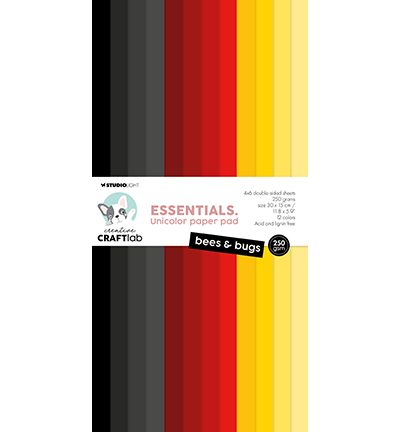 Studio Light Unicolor Paper Pad Bees & bugs Essentials nr.316