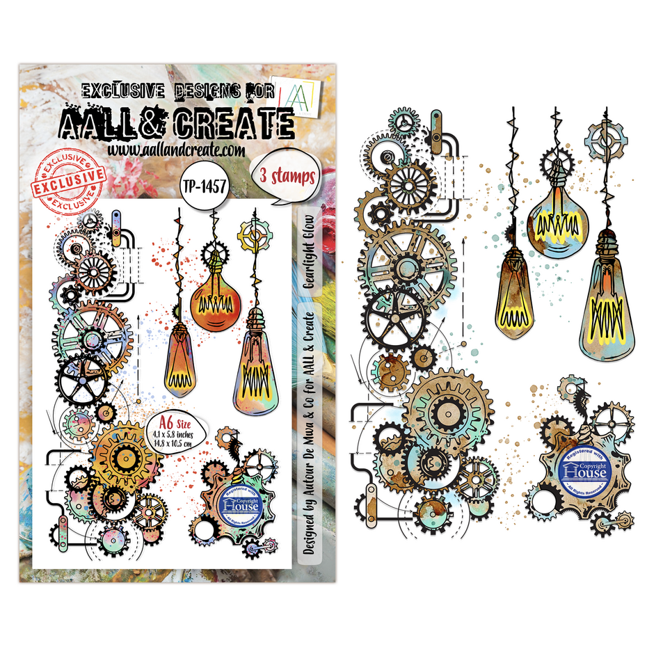 AALL & Create - Gearlight Core A6 Stamp Sets Gearlight Glow by Autour De Mwa & Co