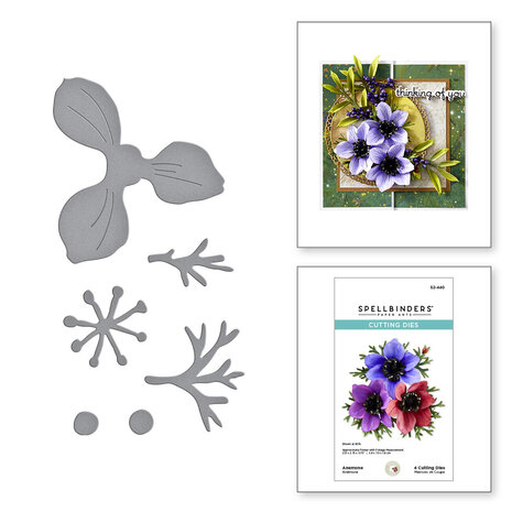 Spellbinders - Summer Solstice Garden Etched Dies Anemone