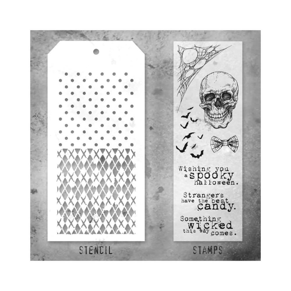 Tim Holtz Mixed-Media Stamps & Stencil Set -  Set #28 