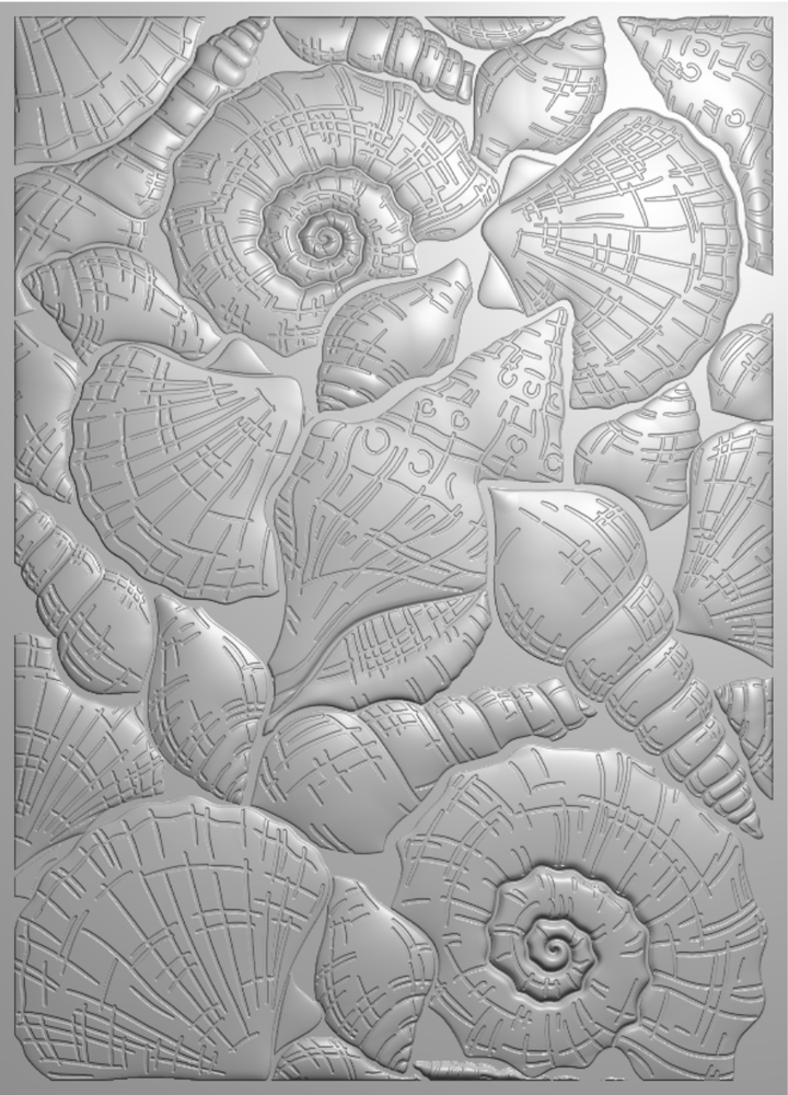 Coastal 3D Embossing Folder Seashells Coastal 3D Embossing Folder Seashells