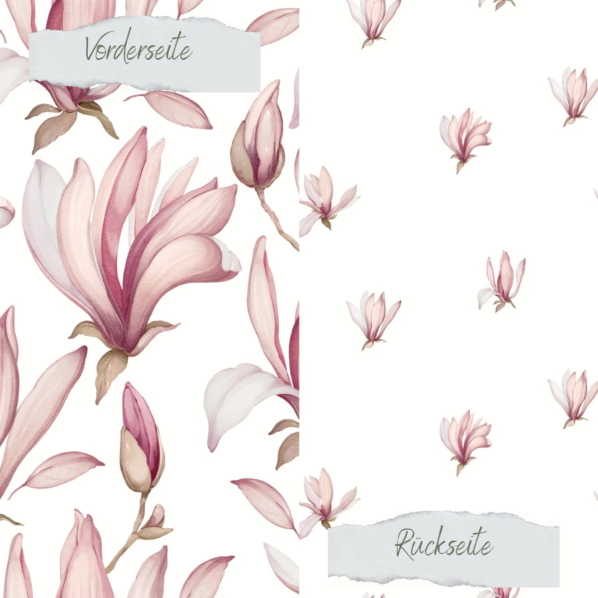 Creative Depot - Designpapier - Magnolienblüten - Doppelseitig bedruckt