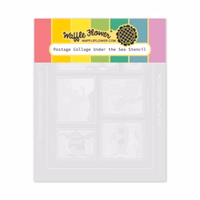 Waffle Flower - Postage Collage Under the Sea Stencil
