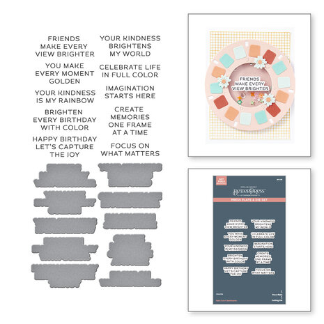 Spellbinders - Take Note BetterPress Plate & Die Set Reel Color Sentiments