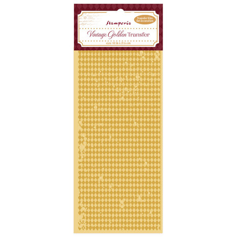 Stamperia - Vintage Golden Transfer Rhombuses Pattern