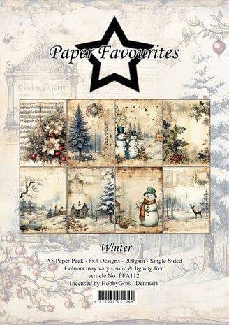 Paper Favourites - Winter A5 Paper Pack