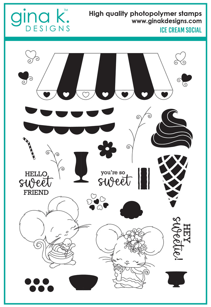 Gina K Designs - STAMPS- Ice Cream Social