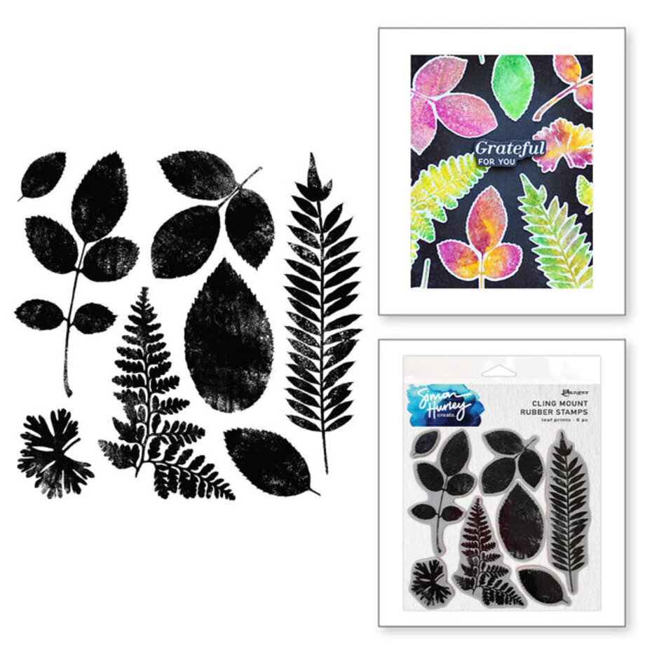 Spellbinders - Leaf Prints Ranger Rubber Stamp