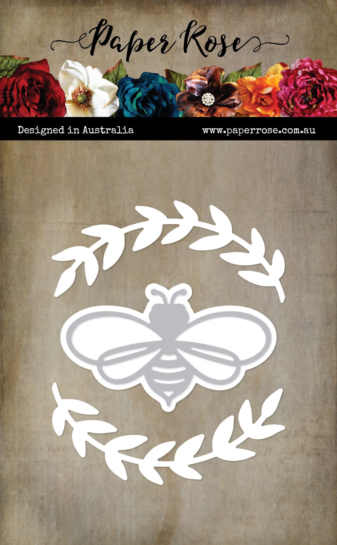 Paper Rose - Honey Bee Wreath Metal Cutting Die