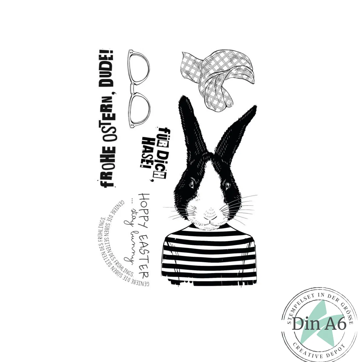 Creative Depot - Stempelset - Für dich Hase