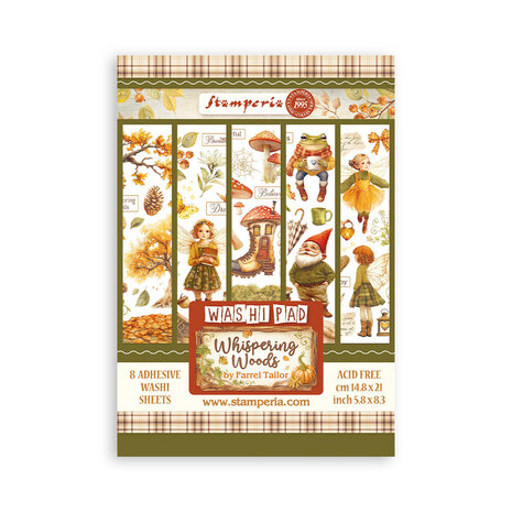 Stamperia - Whispering Woods A5 Washi Pad (8pcs)