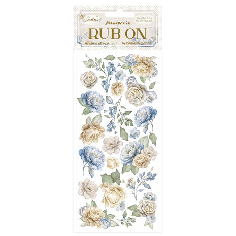 Stamperia - Timeless Rub-On 4x8,5 Inch Flowers 