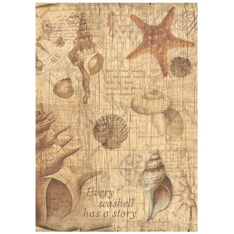 Stamperia - Sea Land A4 Rice Paper Shells