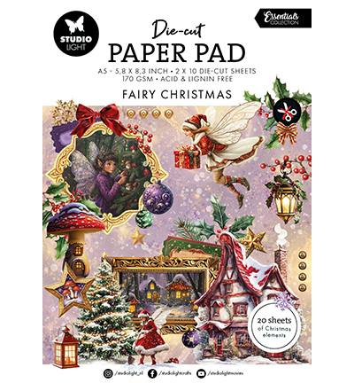 StudioLight-   Die-cut Paper Pad Fairy Christmas Essentials nr.334