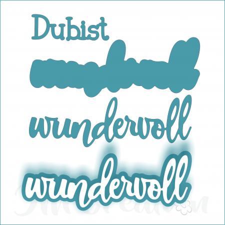 JM Creation - Stanzschablone - Du bist wundervoll