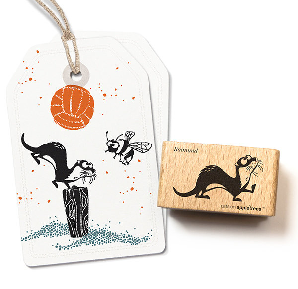 Cat on Appletrees - Stempel Otter Raimund mittel