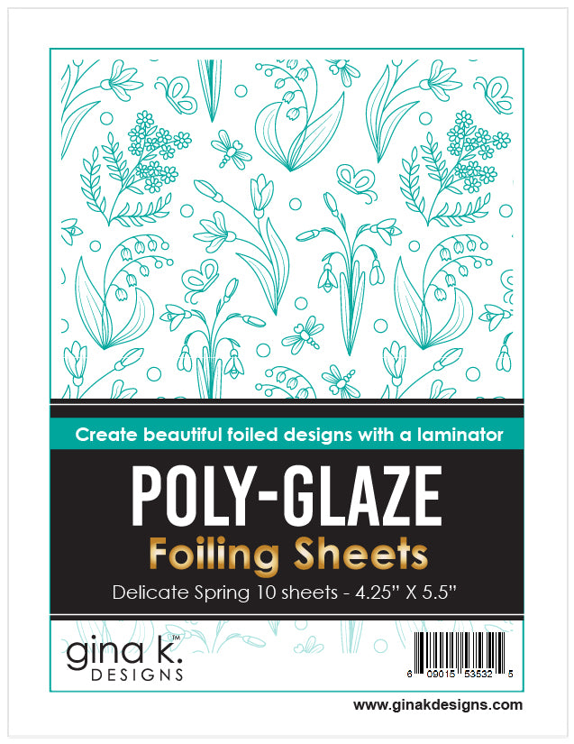 Gina K Designs - POLY-GLAZE Foiling Sheets- Delicate Spring Gina K Designs - POLY-GLAZE Foiling Sheets- Delicate Spring