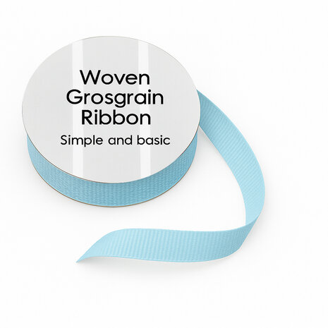 Simple and Basic - Light Blue Grosgrain Ribbon 