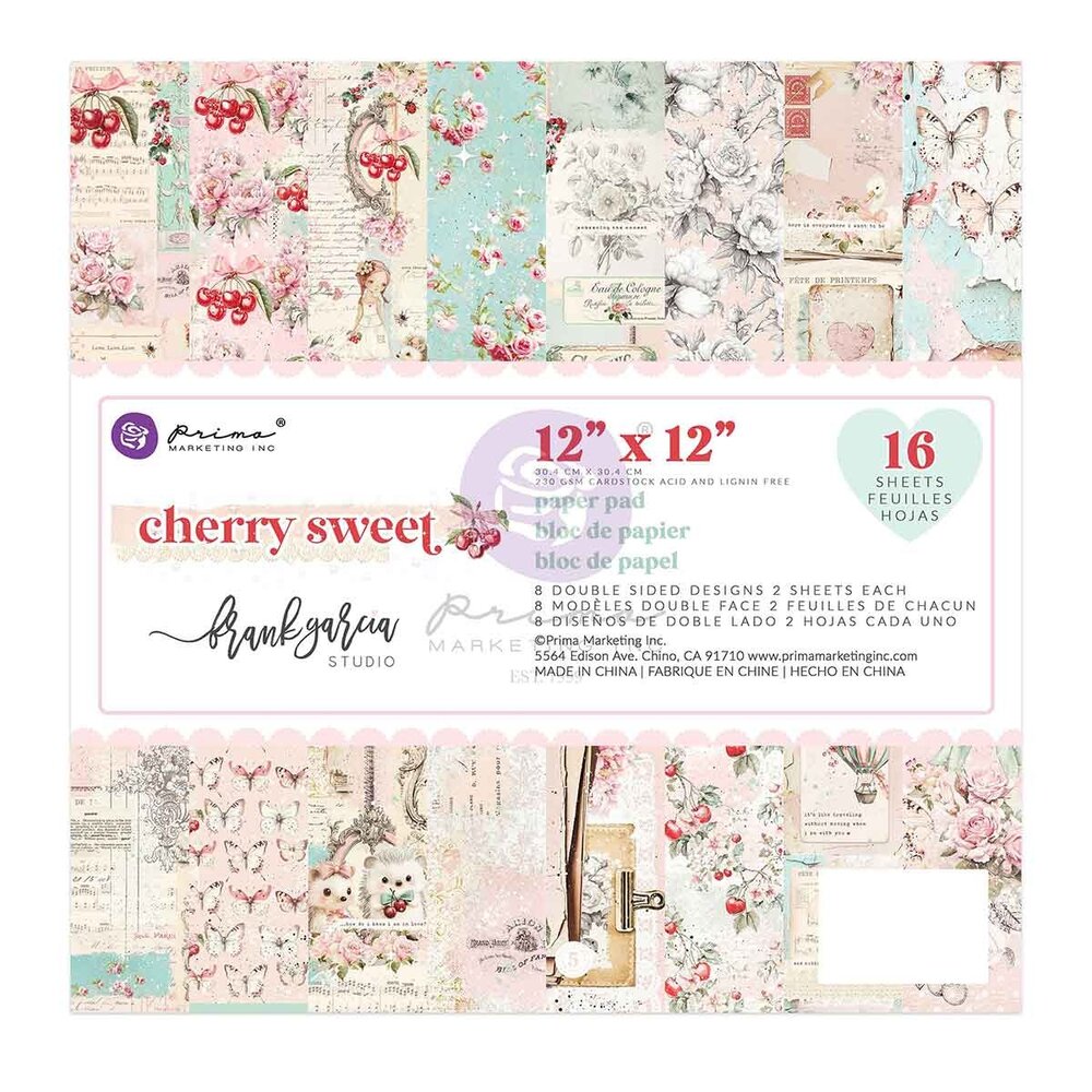 Prima Marketing - Cherry Sweet 12x12 Inch Paper Pad