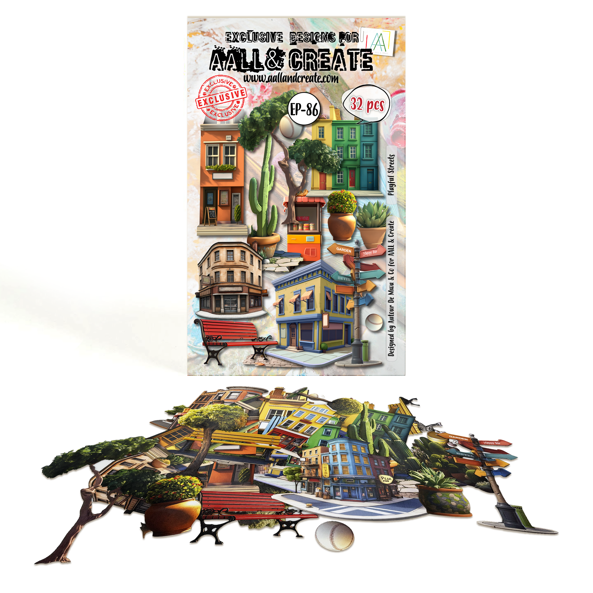 AALL & Create  #86 - Ephemera Die-Cuts - Playful Streets