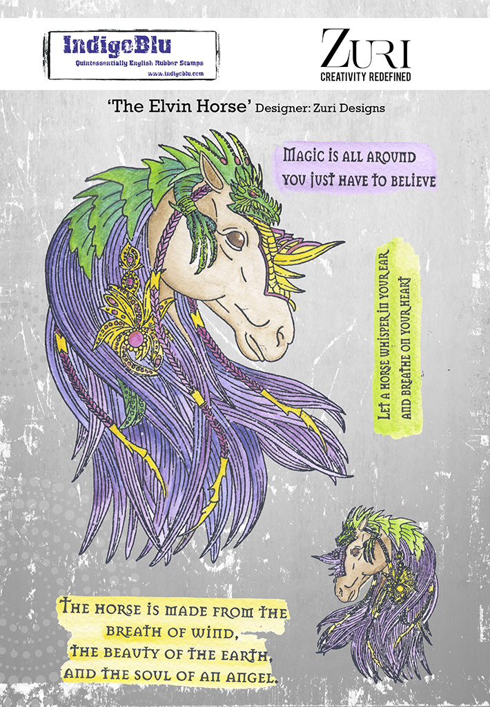 indigoblu-the-elvin-horse-a5-rubber-stamps-ind0943