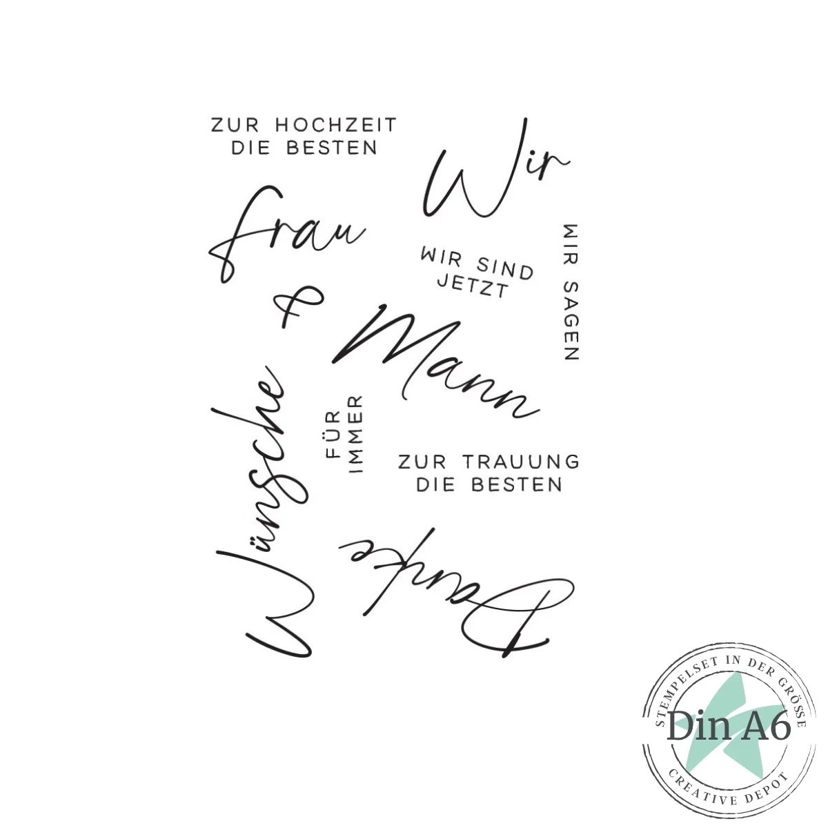 Creative Depot - Stempelset - Moderne Hochzeit II