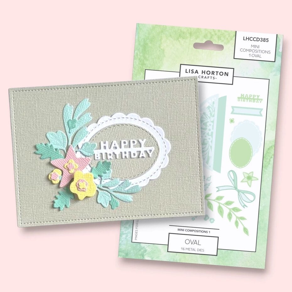 Lisa Horton Crafts Composition Dies -  Mini Compositions Die Set 1 Oval