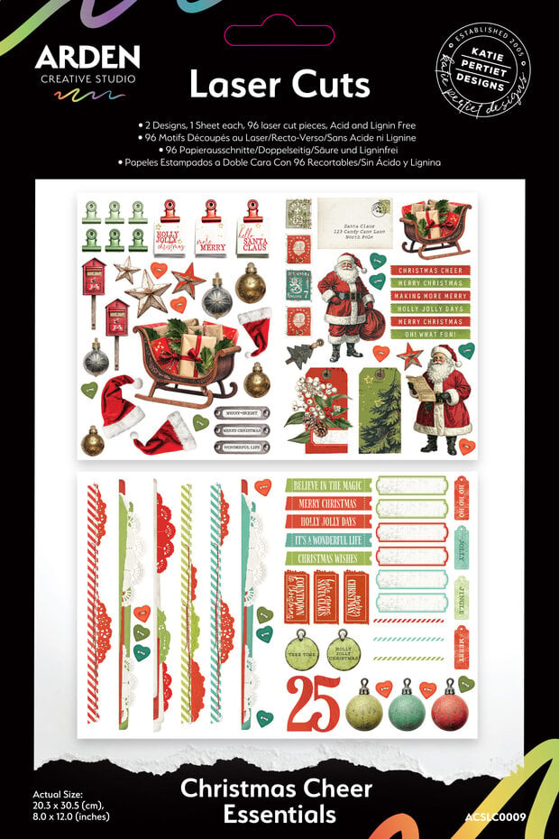 Arden Creative Studio - Christmas Cheer Laser Cuts Essentials (96pcs) by Katie Pertiet