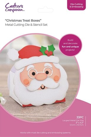 Crafter's Companion - Snijmal - Christmas Treat Boxes Metal Die & Box Stencil