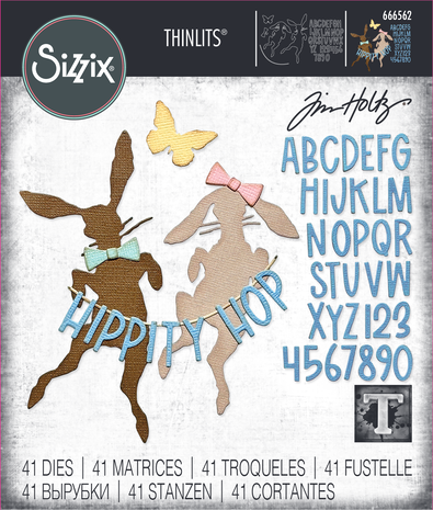 Sizzix - Thinlits Die by Tim Holtz Vault Hippity Hop (8pcs) 