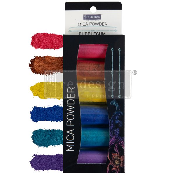 Re-Design with Prima - Decor Mica Powder Set – Bubblegum – 6 colors x 5g each Re-Design with Prima - Decor Mica Powder Set – Bubblegum – 6 colors x 5g each