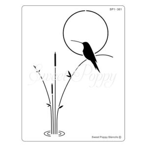 Sweet Poppy Stencil: Kingfisher (Bird 2)