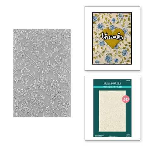 Spellbinders - Flowers & Foliage 3D Embossing Folder 