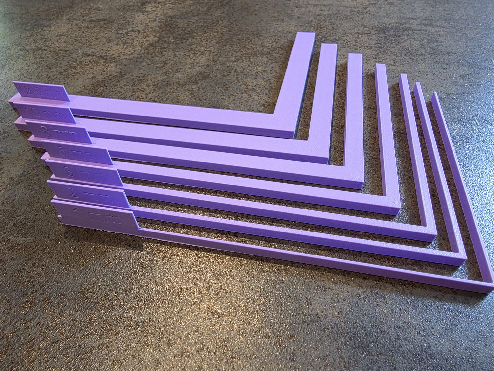 Stempelmühle - Anlegewinkel für Mattung  in cm - Lilac Purple