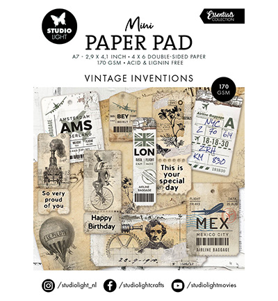 SL -Mini Paper Pad Vintage Inventions Essentials nr.302