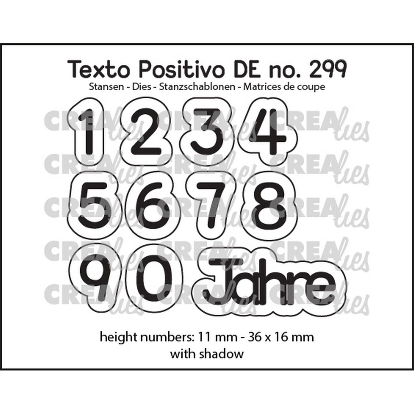 Crealies • Texto Positivo Cutting Die 1,2,3 Jahre Crealies • Texto Positivo Cutting Die 1,2,3 Jahre