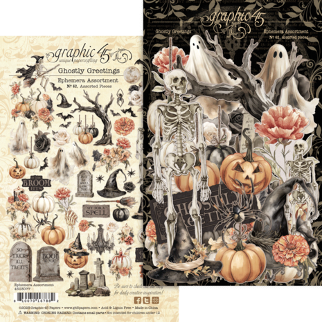 Graphic 45 - Ghostly Greetings Ephemera Set 