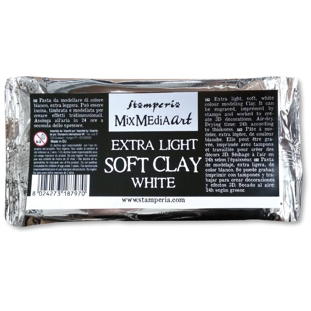 stamperia-soft-clay-160gr-white-k3p44 stamperia-soft-clay-160gr-white-k3p44