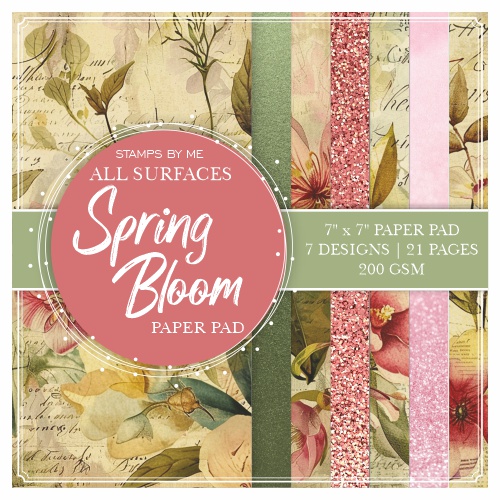 STAMPS BY ME - ALL SURFACES - SPRING BLOOM - 7 X 7 PAPER PAD - 110624AA