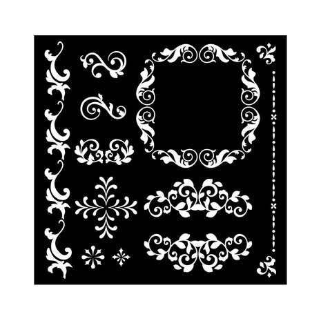 Stamperia - Precious Thick Stencil 18x18cm Frames
