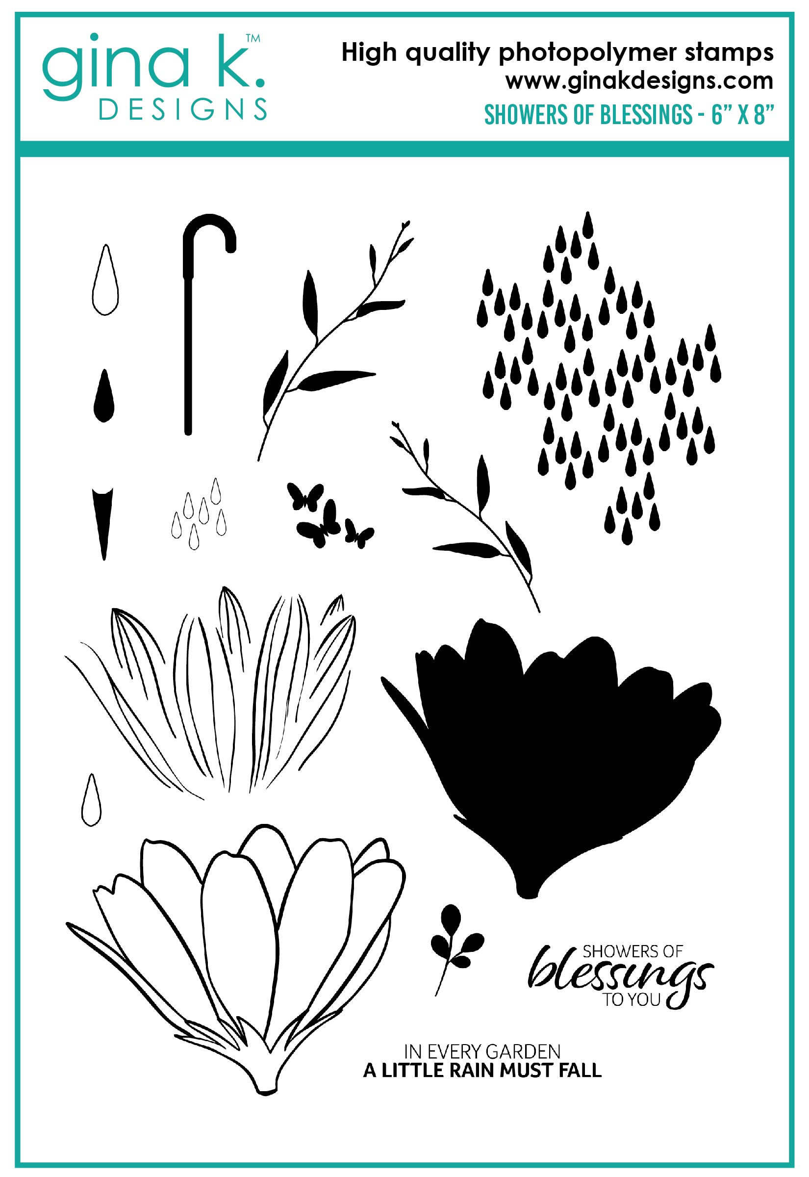 Gina K Designs - STAMPS- Showers of Blessings