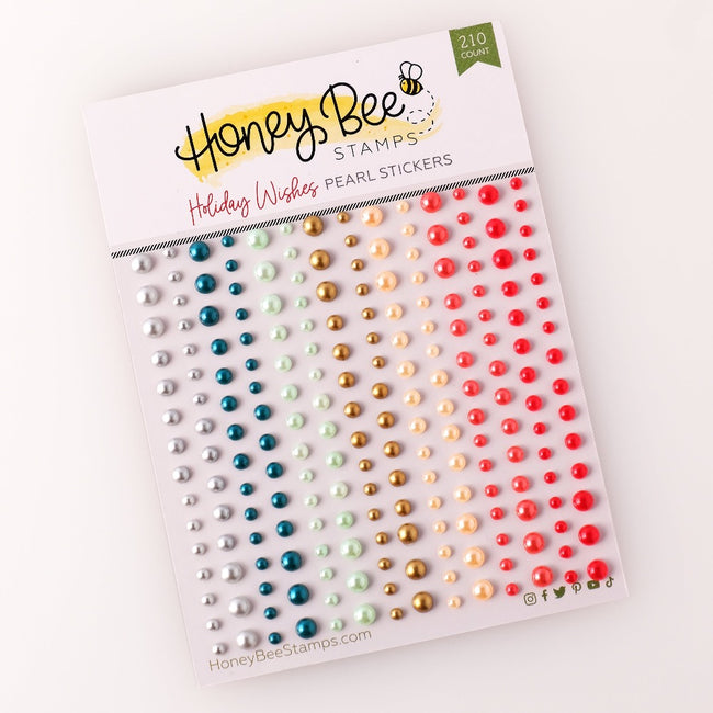 Honey Bee - Holiday Wishes Pearls - Pearl Stickers - 210 Count