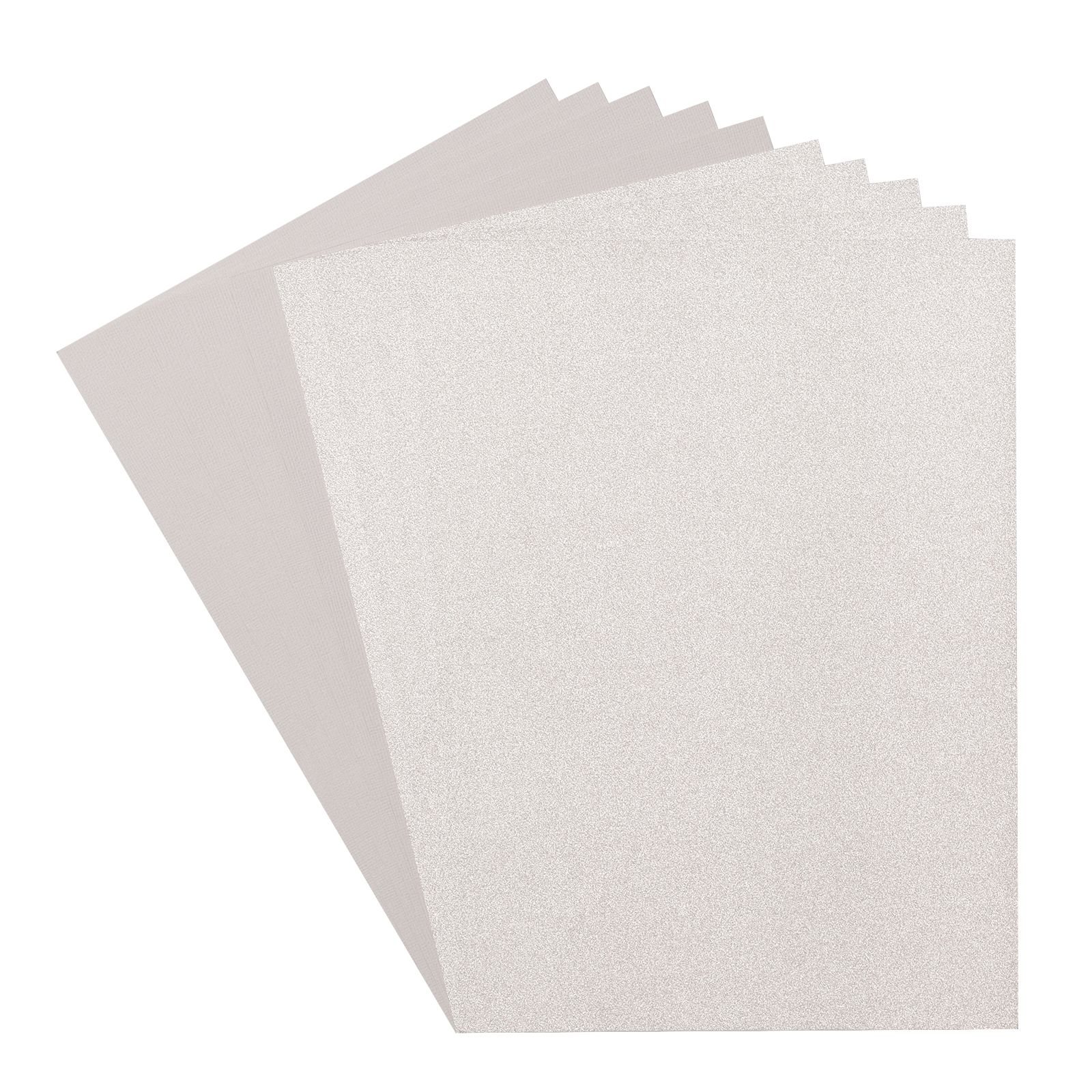 Florence • Florence • Glitzer Papier und Cardstock Set 216g A4 Silver/Mouse 10x